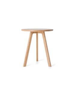 Raico minimaler Dunkler Skandinavischer Beistelltisch für Wohnzimmer (Rund, Walnussholz) Raico massiver Natürlicher Ei