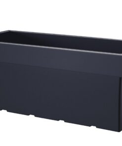 Spetebo XXL Anthrazitcolor Eckige Pflanzkübel - Outdoor Gartenpflanzkasten groß - 80 x 35 cm