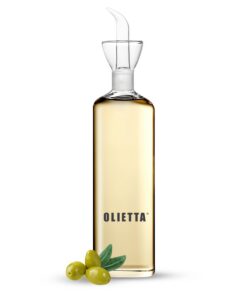Olive Oilflasche Tropf- und auslaufsichere 500ml Glasflasche - Ölspender zum Ausgießen & Träufeln - Leicht zu reinigen