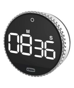 Xavax Timer digital mit Magnet für Küchenmöbel, Backofen und Desktop, Eieruhr magnetisch mit Batterie für eine smart Kit