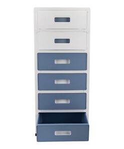 Schubladenschrank Kunststoff mit Rollen für Schlafzimmer, 6-Schubladen-Aufbewahrungsboxen, geschlossenes Design