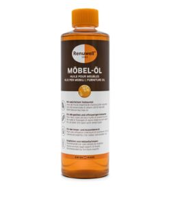 Natürliches Renuwell Holz-Pflegeöl Leinöl-Firnis 500 ml - ideal für geölte und unbehandelte Holzfläche - Schweizer Qual