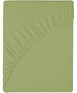 Wyewye Spannbettlaken Hellgrün 140 x 200 x 25 cm, Mikrofasergewebe, Schrumpfungsbeständig und kein Verblassen, OEKO-TEX
