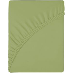 Wyewye Spannbettlaken Hellgrün 140 x 200 x 25 cm, Mikrofasergewebe, Schrumpfungsbeständig und kein Verblassen, OEKO-TEX