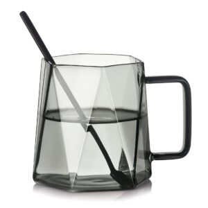 Generisch Clear Glass Coffee Mug - 16oz Thermoskop für heiße Getränke, Cappuccino, Latte, Tee, Espresso - Perfektes Gesc