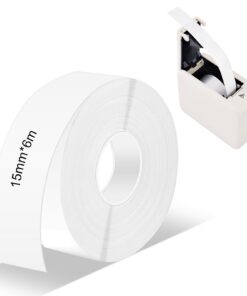 OFFCUP Selbstklebendes Etikettenband 15 mm x 6 m, thermisch, für Schulen und Büros, gut zur Markenierung und Organisieru