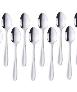SBOMHS Silber Edelstahl Mini Teelöffel 12 Stück 13,5 CM Kaffeelöffel Dessertlöffel