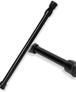 Durchmessbare Teleskopstange Ohne Bohren für Gardinen, 40-70 cm Länge, Schwarz, ideal für Schränke, Badezimmer, Fenster