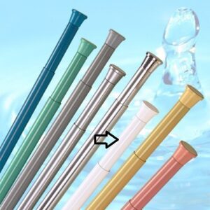 DUSCHVORBорdSTANGE - EXTRA LANG - WEISS - SPRING KLEMMSTANGE | DUSCHVORHANGSTANGE 200 CM - TELESKOPSTANGE - GARDINENSTA