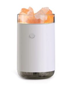 Irishom Luftbefeuchter Aroma Diffuser Salzstein Lampe Salzkristalllampe Duftöldiffuser USB-Schlafzimmer+Büro