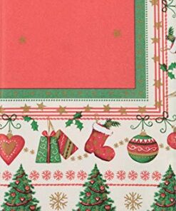 Traditionalle Mitteldecke als Weihnachtsgeschenk mitgemusterter Tischdekoration 80x80cm Airlaid | Einfach zu reinigen T