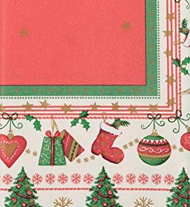 Traditionalle Mitteldecke als Weihnachtsgeschenk mitgemusterter Tischdekoration 80x80cm Airlaid | Einfach zu reinigen T