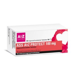 ASS AbZ PROTECT: Herzgesundheit – magenschonender Blutverdünner – Vorbeugung von Blutgerinnseln – 100 mg – 50 Tabletten