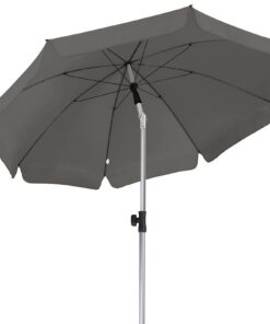 Sonnenschirm LIFERUN, UPF 50+ Strandschirm, Balkon und Garten, stabil, grau Sonnenschirm LIFERUN, Hochwertiger Balkons