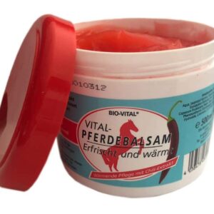 WEB 500ml Pferdebalsam mit Chiliextrakt - Muskelschmerzen, Verspannungen & Muskelkater - Wärmesalbe - Natürlich, Silikon