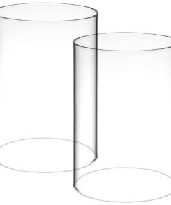 Garneck 2 Stück Transparente Windlichtgläser Für Hochzeit Und Zuhause - Perfekte Tischdekoration - Durchmesser - 8 cm -
