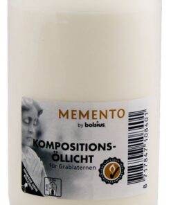 Bolsius Kompositionsöllicht Nr. 7, 24er Pack Memento - Grablicht für Denktag - 85 Stunden Brenndauer