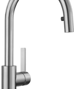 BLANCO CANDOR-S Küchenschrankarmatur aus massiv Edelstahl | Hochdruck | Wassersparend | Rückflussverhinderer | Keramik K
