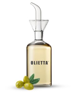 Olive Oelflasche Tropf- und auslaufsicher 250 ml - Leicht reinigbar - Öl Dosierflasche