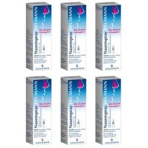Multipack Set Heumann Nasenspray 6x 10ml - Befreit Atemwege für Erwachsene und Kinder ab 6 Jahren | Erkältung und Allerg