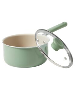 Redchef Keramik-Kochtopf mit Deckel, antihaftbeschichert, für Liebhaber der Gesundheit, geeignet für alle Herde, 18 cm,
