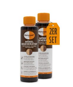 Renuwell Möbel-Regenerator 2x 500 ml – Intensive Pflege für Holzmöbel - Entfernt Wasserflecken, Kratzer & Hitze - Schwei