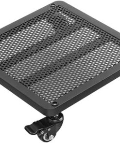 MANGGUO Quadrat Metall Pflanzenroller Outdoor Schwarz 45x45cm mit Bremse und Softrollen für Schwerlast