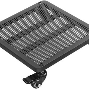 MANGGUO Quadrat Metall Pflanzenroller Outdoor Schwarz 45x45cm mit Bremse und Softrollen für Schwerlast