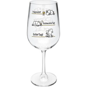 Sheepworld Weinglas "Tag" | Glas mit Motivdruck, 40 cl, Mehrfarbig | Geschenkidee,Party-Lustigkeit,Geschenkoption