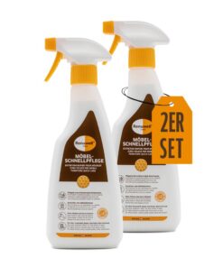 Renuwell Schnellpflege für Möbel 2x 500 ml – Reinigt & Pflegt, entfellt Staub & Fingerabdrücke, frischt Farben auf, Schw