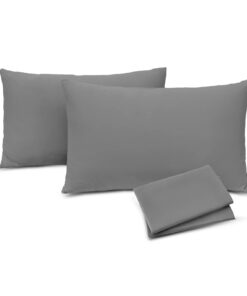 Kissenbezug 40 x 60 2er Set, Weich und Bügelfrei, Anthrazit