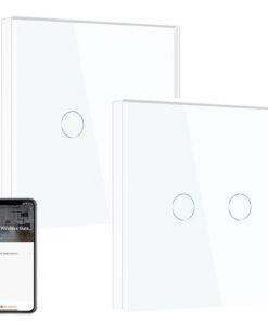 BSEED Smart ZigBee Lichtschalter, intelligenter Wandschalter Kompatibel mit Alexa und Google Home - Für Alexa und Google