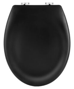 Premium Toilettendeckel Mattschwarz Antibakteriell Easy Montage | WOLTU Anti-Bakteriell Softclose Toilettendeckel Matts