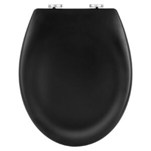 Premium Toilettendeckel Mattschwarz Antibakteriell Easy Montage | WOLTU Anti-Bakteriell Softclose Toilettendeckel Matts