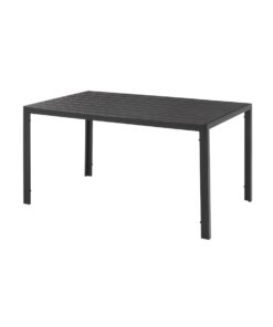 Riess Ambiente Designo - Wetterfestender aluminiumner Outdoor-Tisch - 150cm - anthrazit Schwarz - Ideal für modernen Gar