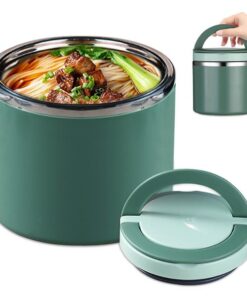 Thermobehälter Yotutun 1 L Warmhalten Essen Edelstahl Grün für Mahlzeiten