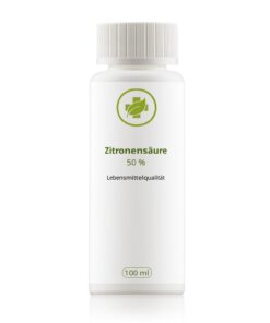 Zitronensäure 50%-Lösung 100 ml - Lebensmittelqualität - Originalrezeptur - HDPE-Flasche - deutsches Qualitätsprodukt -