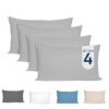 Dreamzie 100% Jersey Baumwolle Kissenbezüge 40x80 cm - Resistent und Hypoallergen - Oeko-Tex Standard 100 - Für Kissen 4