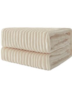 MIULEE Kuscheldecke Flauschig Für Schlafzimmer & Büro 50x60Inch Beige