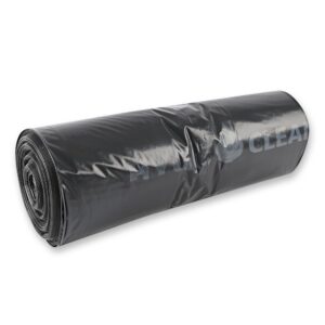 Hygoclean Müllsäcke Premium, 160 l | LDPE, schwarze Rolle, 80 Stück, Hausmüllbeutel, Abfallbeutel