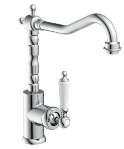 SCHÜTTE schwenkbare Küchenarmatur OLD STYLE, Retro Wasserhahn - klassische Mischbatterie mit Einhebelmischer, nostalgisc