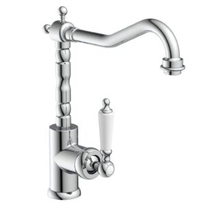 SCHÜTTE schwenkbare Küchenarmatur OLD STYLE, Retro Wasserhahn - klassische Mischbatterie mit Einhebelmischer, nostalgisc