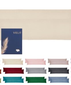 Vielit Oeko-Tex Standards 100 Weicher seitenschläferkissenbezug 40x145 Set Öko-Zertifikat Beige