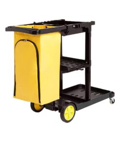 Amazon Basics Reinigungswagen mit Reißverschlusstasche und 2 Ablageflächen,ideal für Hausreinigung,Eigne sich für Büro-