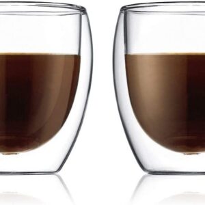 Bodum PAVINA Doppelwandige Kaffeegläser – Thermotassen – Spülmaschinenfest – Borosilikatglas