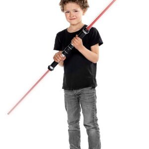 Maskworld Lichtschwert Laserschwert Doppelklinge - Spielzeug mit 7 LED Farben & Sound 132cm