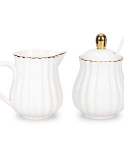 Porzellan-Zucker- und Sahnekännchen-Set, britischer Stil, Kaffeeservice für Zuhause