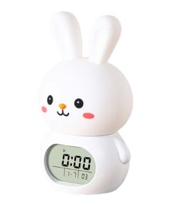 LED-Hasenlampe Kinderzimmer Schlafzimmer Zeitmanagement-Werkzeug Tap-Kontrolle Snooze Clock