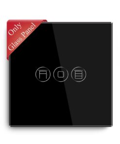 BSEED Smart Rolladenschalter Berührungsschalter für Wifi - Kristall Glasscheibe - Schwarz 86mm