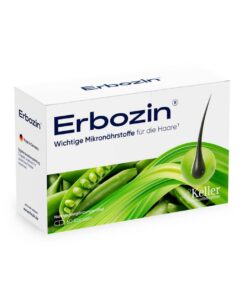 Erbozin® Haarpflege Kapseln – Nahrungsergänzung Vegan – 60 Kapseln – 30 Tage Packung – Erbsen-Extrakt Astaxanthin Rotkle